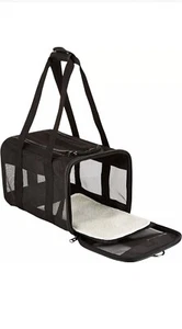 Amazon Black Mesh Soft Sided Pet Travel Tote Carrier SMALL Bag Cat/Dog, FREE S&H - Picture 1 of 6