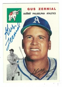 Autographed GUS ZERNIAL Philadelphia A's 1954 Topps Archives Card #2 - w/COA - Picture 1 of 1