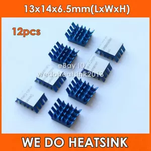 12pcs Blue Aluminum Heatsink Adhesive For Memory RAM IC Chipset - Picture 1 of 6