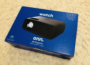 ONN 720P HD Home Theater Projector with 6' HDMI Cable, Black 100096801 - Picture 1 of 3