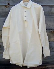 Civil War Off White Muslin Shirt with Pewter Buttons  XLarge