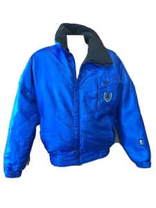Alpine Design Vintage 80's Retro Ski Parka Jacket Men's Large Goose down Blue - Picture 1 of 11