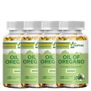 Oregano Oil Premium Formula 4000mg Organic Extract 120 Capsules Immune Support - Picture 1 of 13