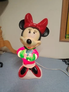 Disney Minnie Mouse Santas Best blow mold yard ornament Christmas - Picture 1 of 7