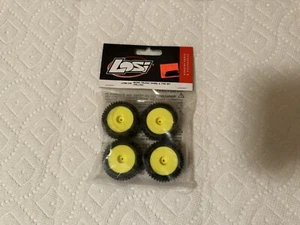 Losi B1568 Micro Truggy Wheel & Tire Set (Yellow) - Picture 1 of 3