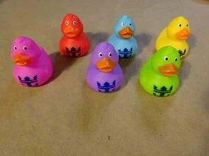 Set of 6 Royal Caribbean Branded Cruising Rubber Ducks - Rainbow Colors - New - Picture 1 of 7