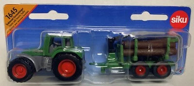 Siku 1645 Fendt Tractor with Forestry Trailer 1:87 scale Forestry Tractor NEW - Image 1 of 3
