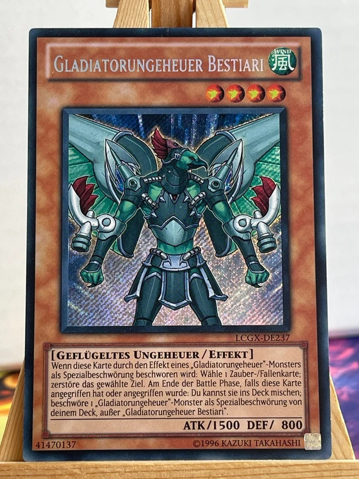 Gladiatorungeheuer Bestiari LCGX-DE237 Secret Rare Deutsch NM YUGIOH - Bild 1 von 1
