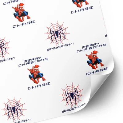 Personalised Spiderman Christmas Wrapping Paper - Image 1 of 4