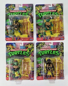 Teenage Mutant Ninja Turtles Action Figuren Retro 2021 4er Set Playmates MOC - Bild 1 von 8
