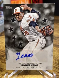 2024 Topps Serie 2 #BSA2-YC Yennier Cano Baseball Stars Autogramm schwarz 193/199 - Bild 1 von 2