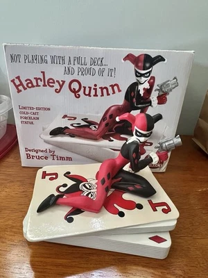 Edição limitada DC Direct Harley Quinn estátua de porcelana fundida a frio na caixa. - Imagem 1 de 4