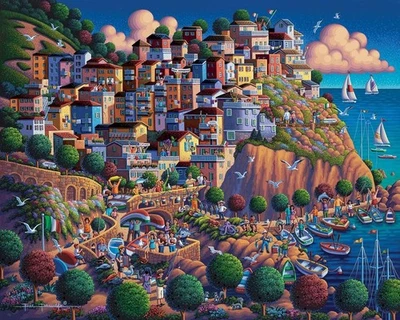 Dowdle Jigsaw Puzzle - Italy's Cinque Terre - 500 Piece - NIB - Image 1 of 2