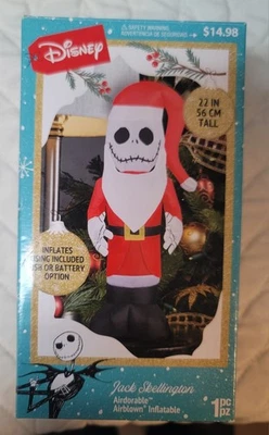 Jack Skellington Inflatable Santa Airdorable 22 Inch Gemmy Airblown Disney NEW - Image 1 of 3