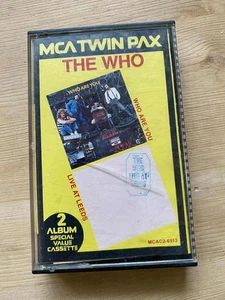 The Who - Who are You Live at Leeds MCAC2-6913 Cassette Tape VG+ C29 - Picture 1 of 2