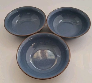 Denby Blue X 3 Bowls - cereal - soup - dessert - Picture 1 of 5