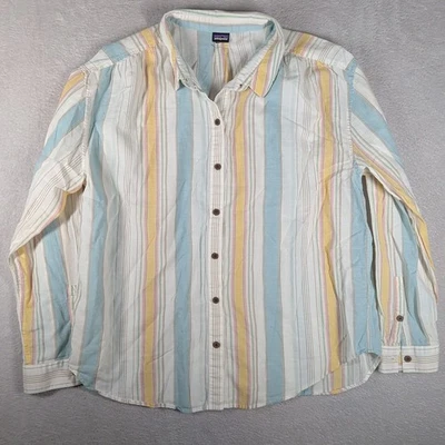 Camisa Patagonia leve A/C Boyfriend algodão orgânico cânhamo tamanho grande - Imagem 1 de 4