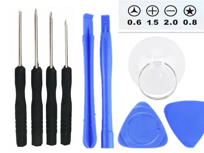 Kit de destornilladores de herramienta de palanca de apertura de reparación de teléfonos celulares de 9 piezas para teléfono móvil iPhone Foto 1 de 4