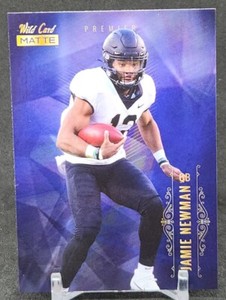 2021 Wild Card Matte Premier Football Jamie Newman Purple Rookie RC #MBC-23 