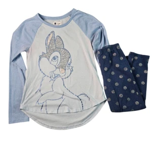 Gap Kids Disney Outfit XL/12 Thumper Blue Ringer Tee LS Polka Dot Capri Leggings - Picture 1 of 14