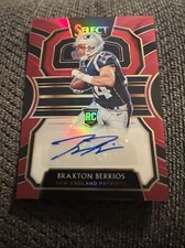 Braxton Berrios 2018 Select Prizm red 19/75 Rookie Auto Card RC Dolphins