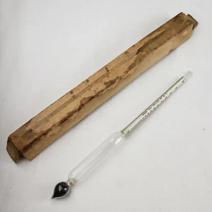 Vintage German Glass Hydrometer Proof & Tralles Scale for Beer Whiskey Alcohol - Picture 1 of 10