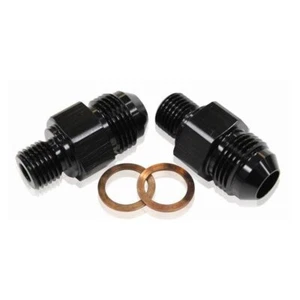Aeroflow AF375-06BLK Trans Fitting -6 X 1/4 Black 1/4" Straight Npsm Fits Th400 - Picture 1 of 1
