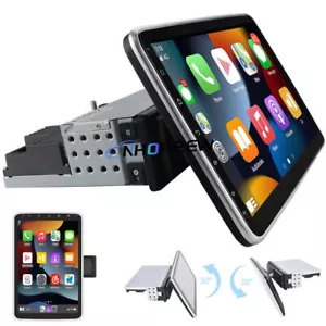 10.1" Rotatable 1Din Car Stereo Radio Android 13 Apple CarPlay Auto GPS Sat Nav - Picture 1 of 12