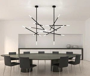 Sonneman 2201.25 Jax Contemporary Satin Black LED Lighting Chandelier BRAND NEW - Picture 1 of 9