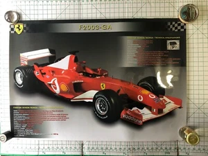 Formula 1 39.5”x27” F2003-GA Tech Ferrari Laminated Scandecor Poster Schumacher - Picture 1 of 6