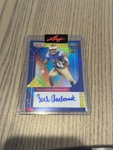 Zach Charbonnet 2023 Leaf Vivid Rookie Autograph PRE PRODUCTION PROOF #1/1
