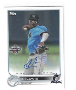 IAN LEWIS 2022 Topps Pro Debut Autograph Auto #PD-147 Miami Marlins - Picture 1 of 1