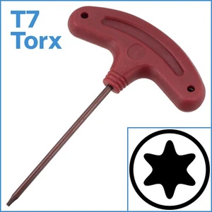 T7 Torx Key Driver Wrench T Handle Tightening Allen Tool Screwdriver T-Handle - Picture 1 of 3
