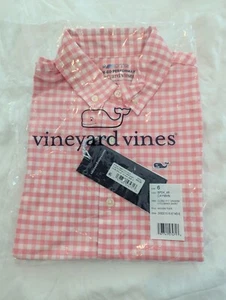 Vineyard Vines Boys Classic Fit Gingham On-The-Go brrr Shirt (6) - Picture 1 of 1