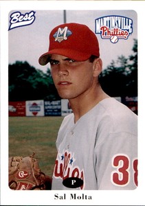 1996 Martinsville Phillies Best #15 Sal Molta Wallington New Jersey NJ Card
