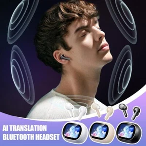 AI Translation Bluetooth Headset LED Full-color Touch Screen Wireless In-Ear. - Picture 1 of 16