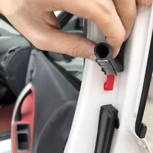 D Shape Car Door Rubber Weather Stripping Self-Adhesive Soundproof Seal w/Gasket - Picture 1 of 60
