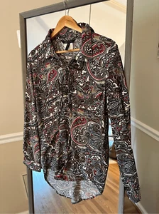 BCBG Maxazria Floral Long Sleeve Blouse - Picture 1 of 3
