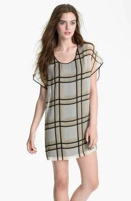 Vestido a Cuadros Robert Rodriguez Talla 8 Manga Corta Ombre Foto 1 de 2
