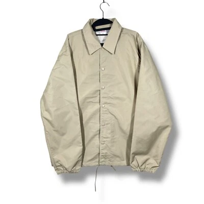 Birdwell Beach Britches Coach Jacket Mens Lightweight Snap Front Tan Size L - Image 1 of 4