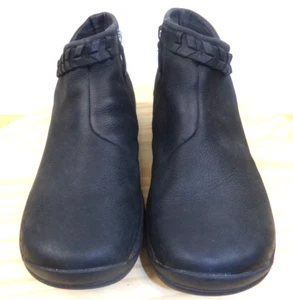 Merrell Encore Braided Bluff Ankle Boots Womens Black Size 10 Q Form 2 Leather - Picture 1 of 7