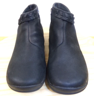 Merrell Encore Braided Bluff Ankle Boots Womens Black Size 10 Q Form 2 Leather - Image 1 of 4