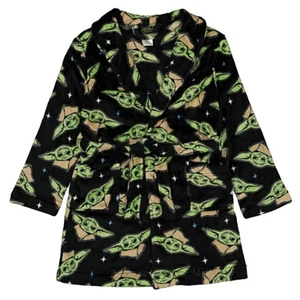 Baby Yoda Robe Boys Star Wars Pajamas Mandalorian Bathrobe Size 4-12 XL Girl NWT - Picture 1 of 1