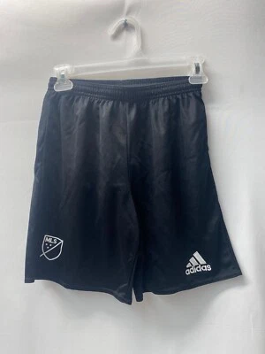 阿迪达斯 MLS Parma 青年短裤青少年尺寸 L 黑色白色 6 英寸内缝 Aeroready — 第 1/4 张图片