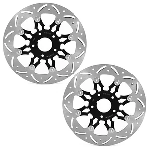 Floating 11.5" Front Brake Rotors for Harley Touring FLHR FLHRCI Road King 94-99 - Picture 1 of 9