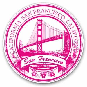 2 x Vinyl Stickers 30cm - Pink San Francisco California USA Cool Gift #5755 - Afbeelding 1 van 9