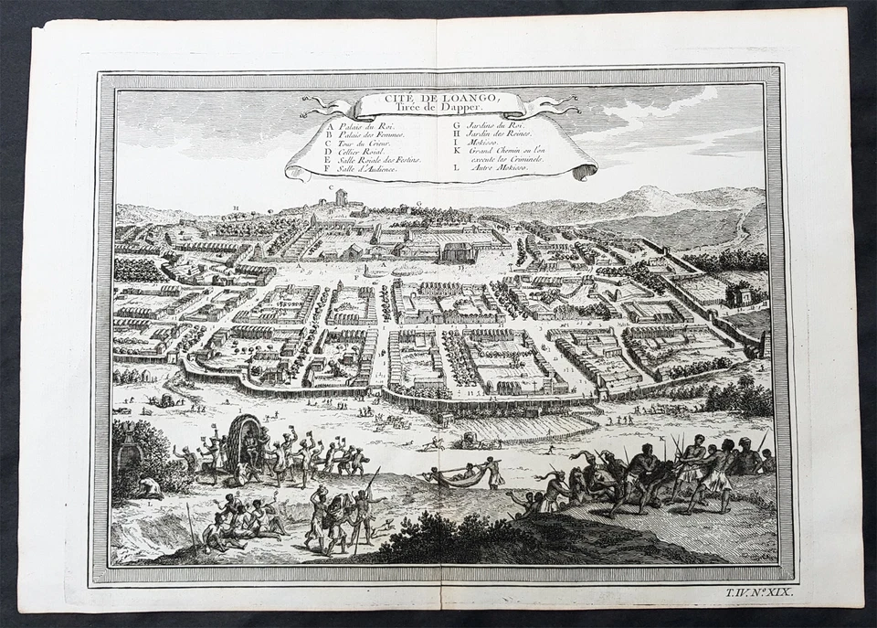 1755 Prevost & Schley Antique Print City View of Mbanza Loango West Congo Africa - Image 1 of 1