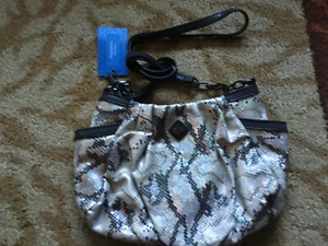 NWT Simply Vera Vera Wang Alicia Cross Body Gold Python Handbag Purse - Picture 1 of 3