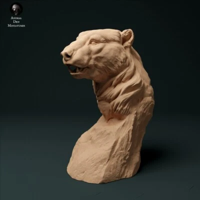 BUSTO ORSO POLARE, POLAR BEAR BUST  1:8 ANIMAL DEN MINIATURES - Immagine 1 di 2