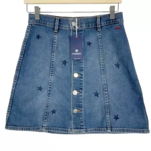 Gonna di jeans Anthropologie Sundry Star Denim taglia 26 - Foto 1 di 11